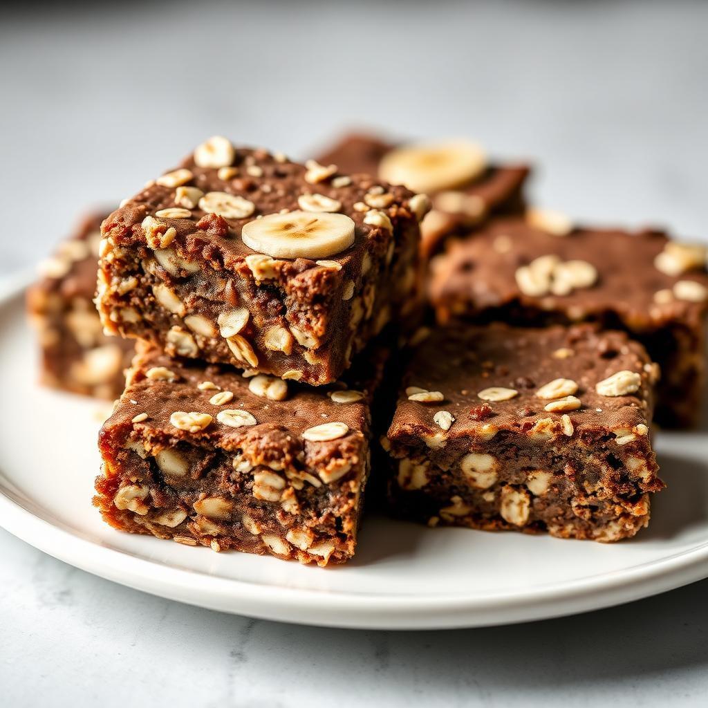 Chocolate Banana Oat Squares Chocolate Banana Oat Squares