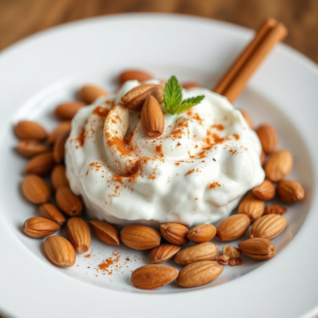 Greek Yogurt with Cinnamon and Almonds Greek Yogurt with Cinnamon and Almonds