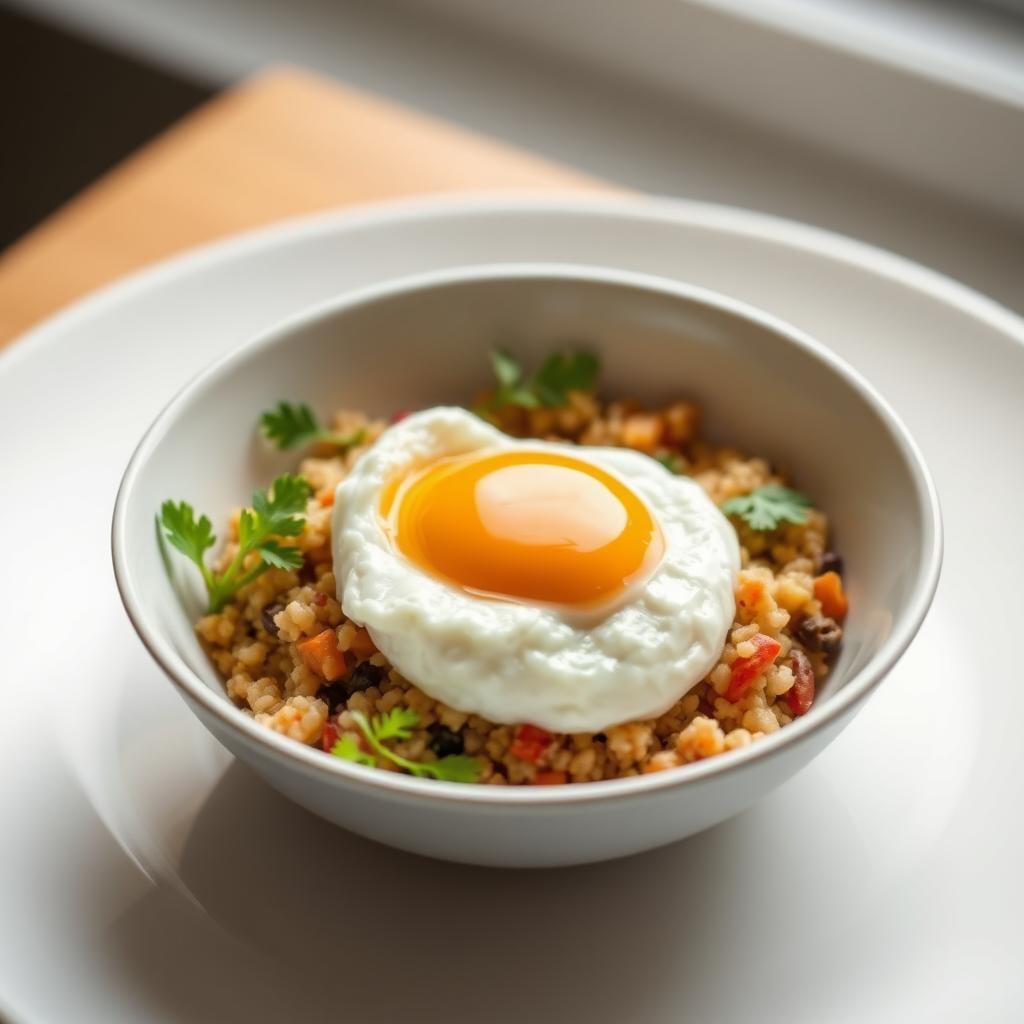 Savory Breakfast Quinoa Bowl with Poached Egg Savory Breakfast Quinoa Bowl with Poached Egg