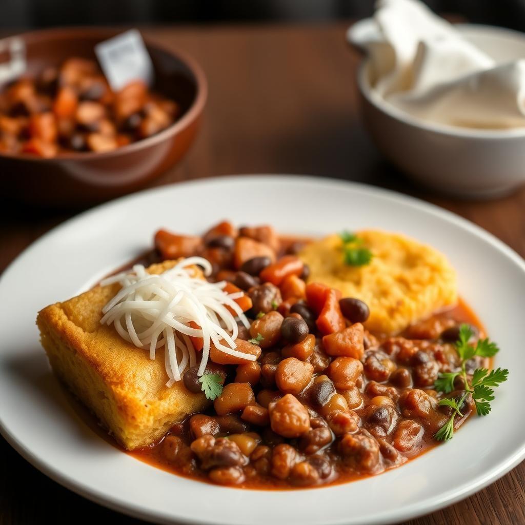 Spicy Black Bean and Turkey Chili with Cornbread Spicy Black Bean and Turkey Chili with Cornbread