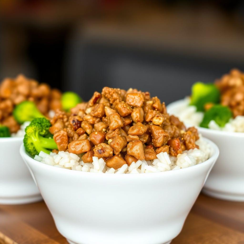 Savory Garlic Pork & Broccoli Rice Bowls Savory Garlic Pork & Broccoli Rice Bowls