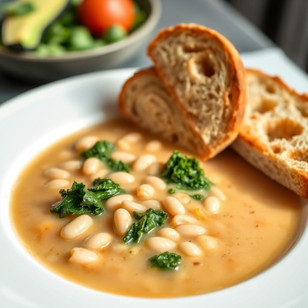 Tuscan White Bean and Kale Soup with Crusty Bread Tuscan White Bean and Kale Soup with Crusty Bread