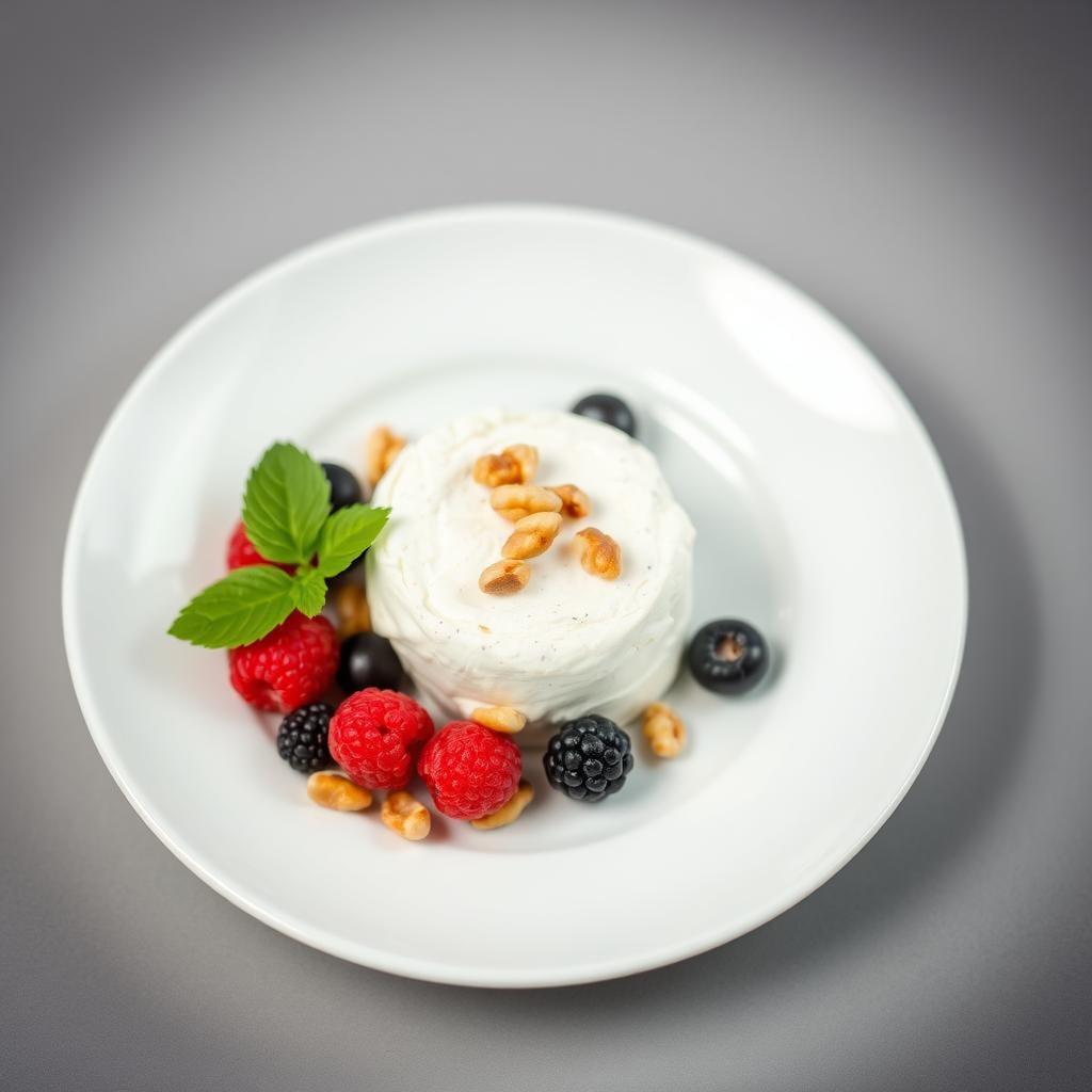 Cottage Cheese with Berries and Walnuts Cottage Cheese with Berries and Walnuts