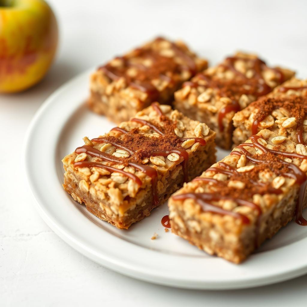 Spiced Apple Oat Bars with Cinnamon Drizzle Spiced Apple Oat Bars with Cinnamon Drizzle