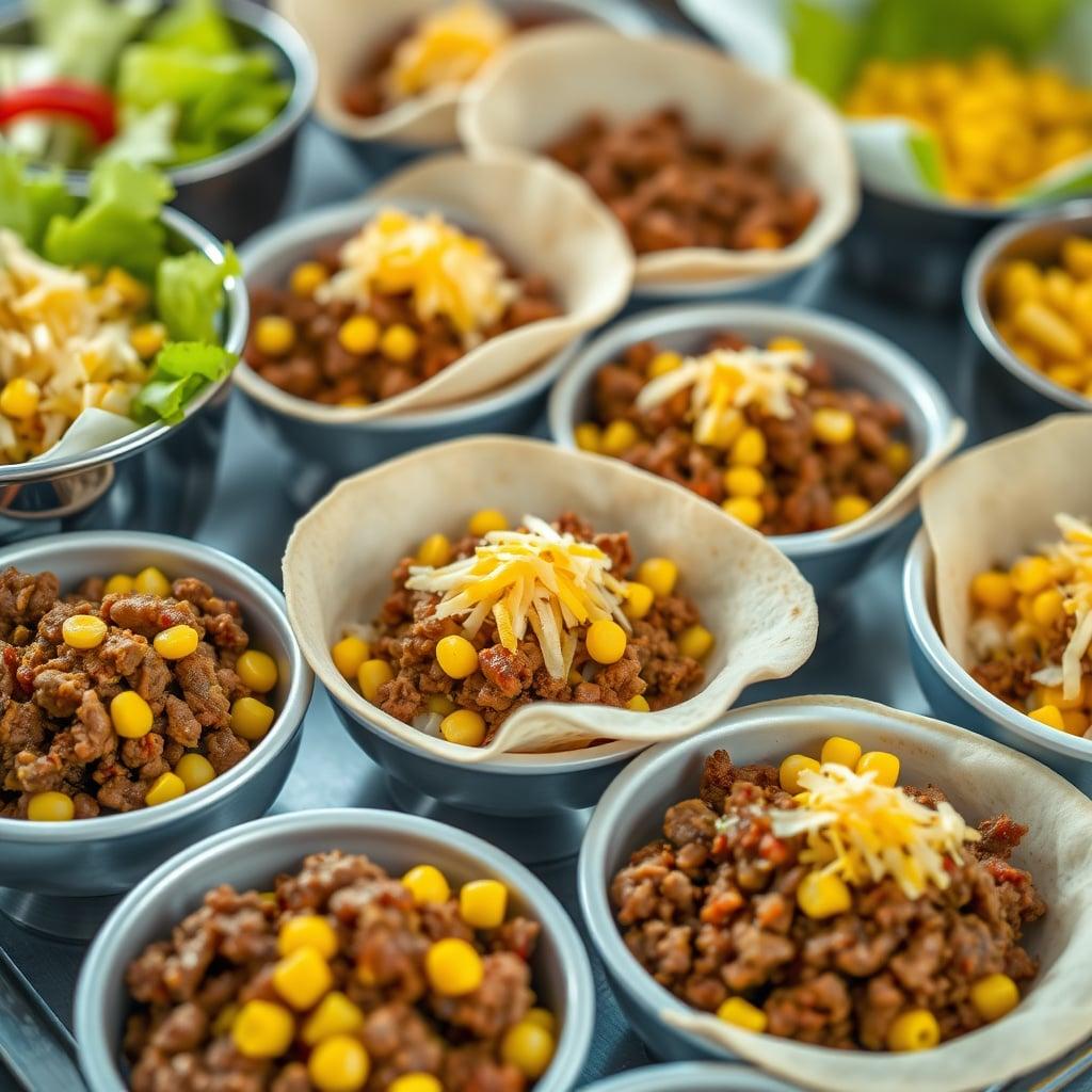 Mild Ground Beef Taco Bar with Sweet Corn Mild Ground Beef Taco Bar with Sweet Corn