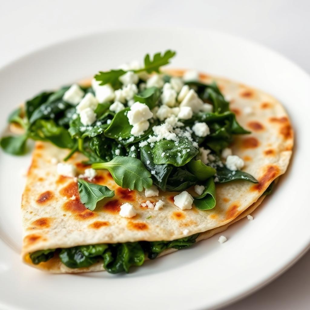 Spinach and Feta Quesadilla Spinach and Feta Quesadilla