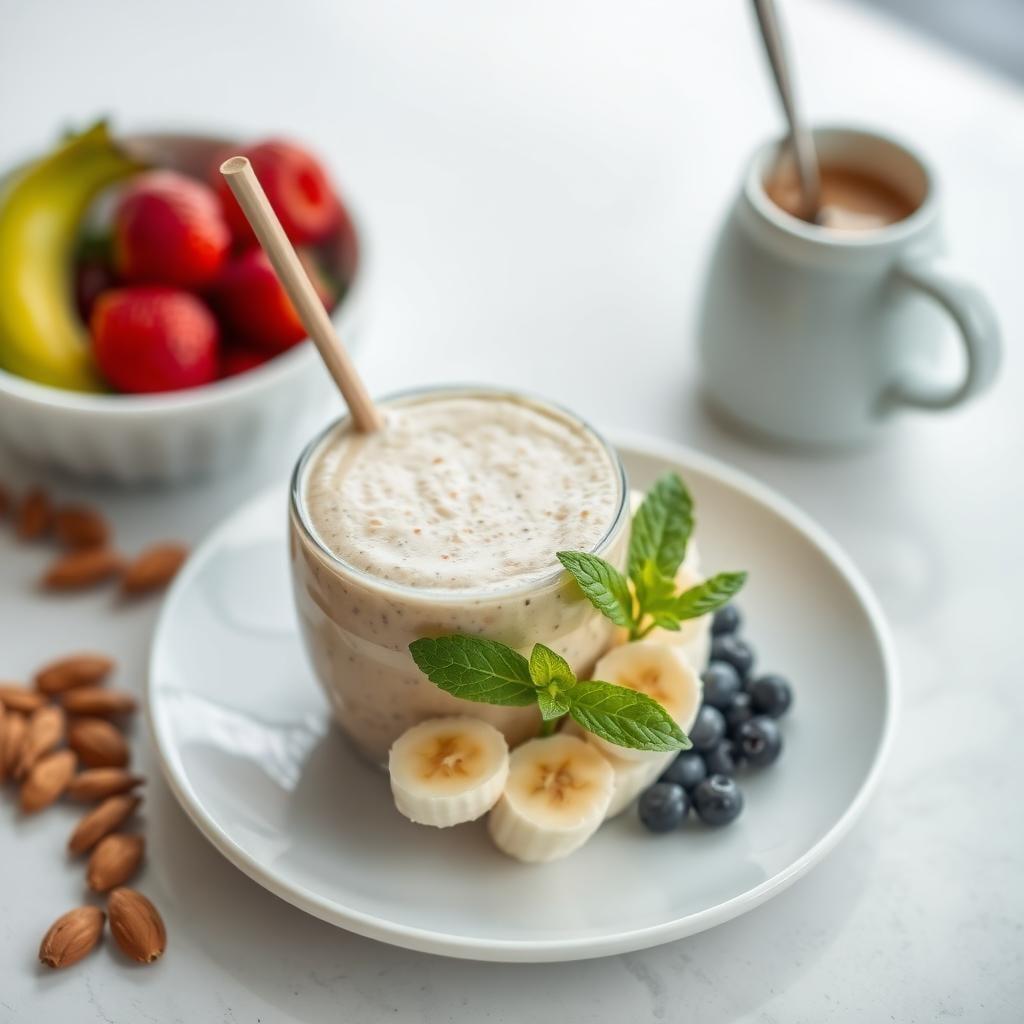 Almond Butter and Banana Protein Smoothie Bowl Almond Butter and Banana Protein Smoothie Bowl