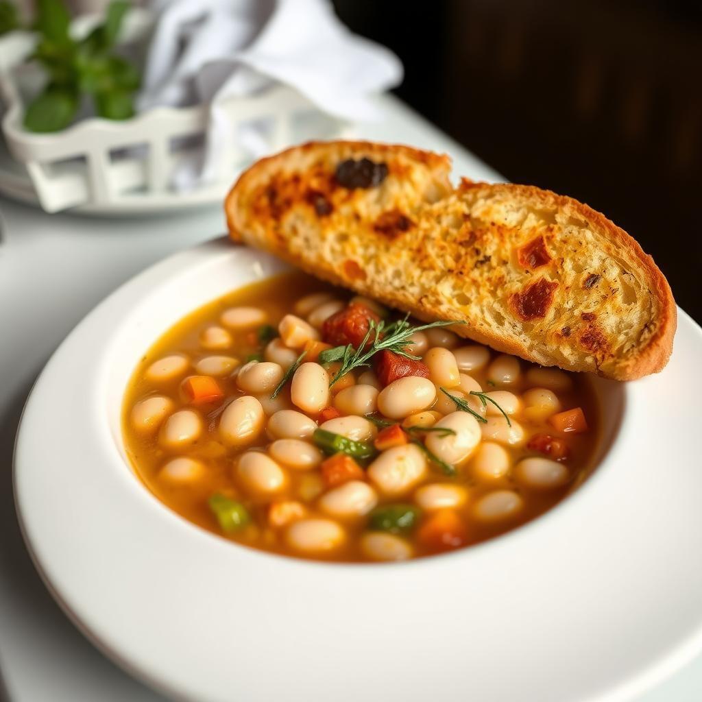 Tuscan White Bean and Vegetable Soup with Homemade Garlic Bread Tuscan White Bean and Vegetable Soup with Homemade Garlic Bread