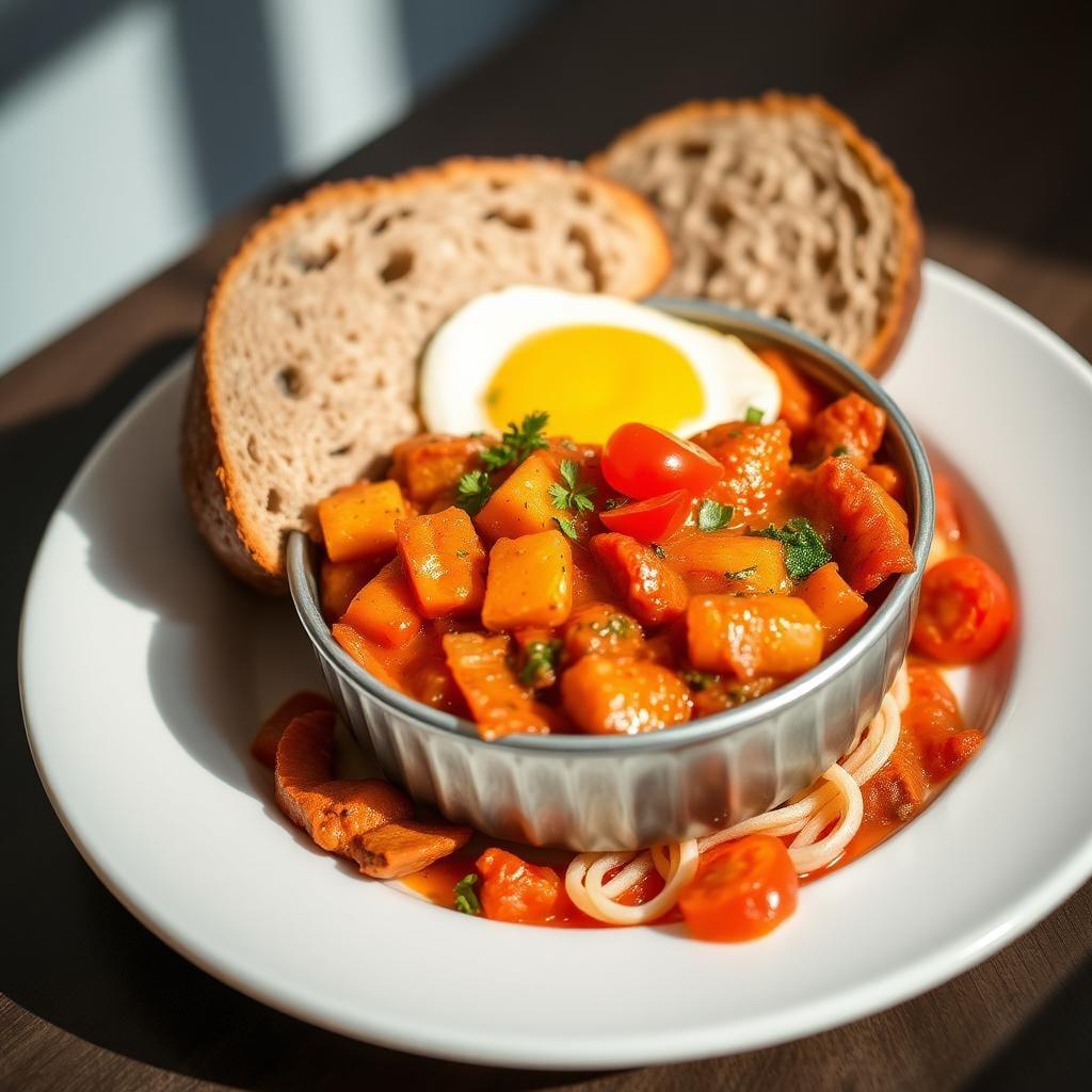 Vegetable Shakshuka with Whole Grain Bread Vegetable Shakshuka with Whole Grain Bread