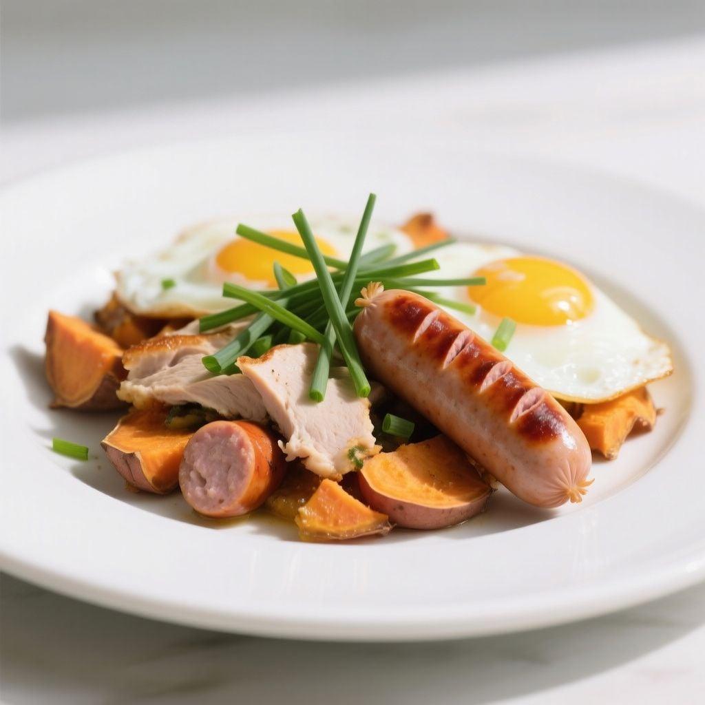 Morning Hash with Turkey Sausage and Herbs Morning Hash with Turkey Sausage and Herbs