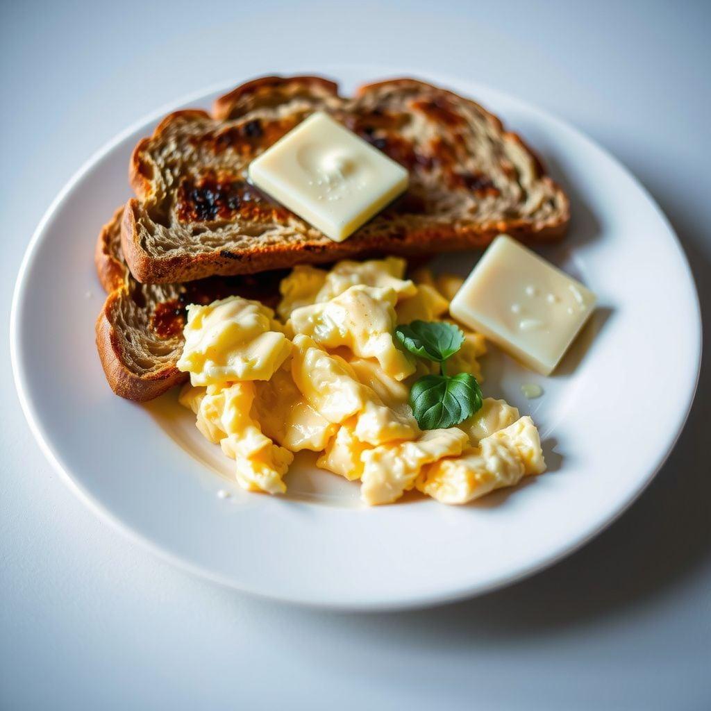 Quick Scrambled Eggs and Whole Wheat Toast Quick Scrambled Eggs and Whole Wheat Toast