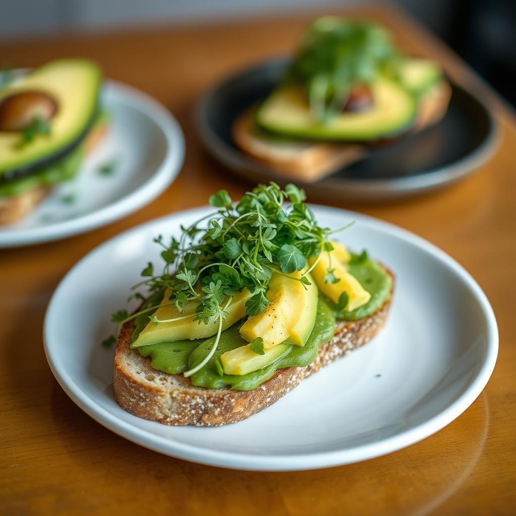 Avocado Toast with Microgreens on Sourdough