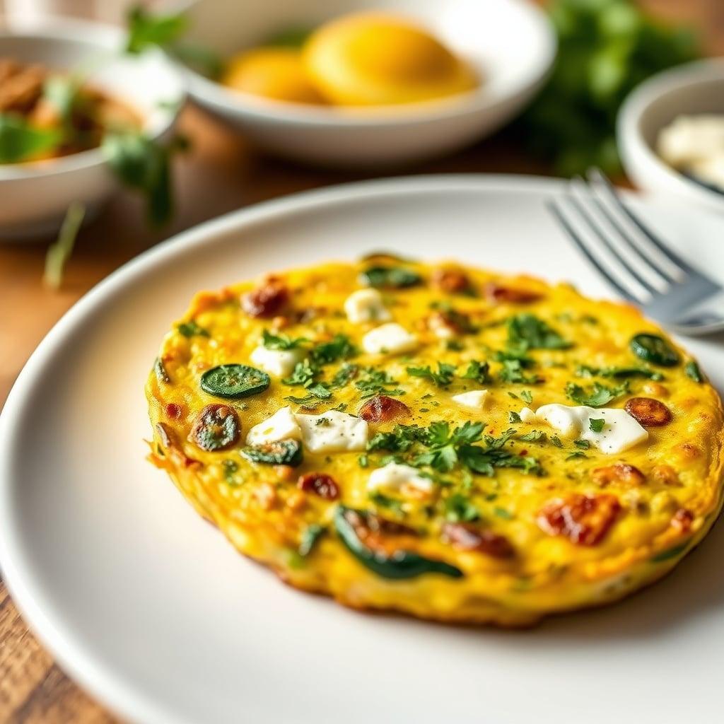 Zucchini & Feta Frittata with Fresh Herbs Zucchini & Feta Frittata with Fresh Herbs