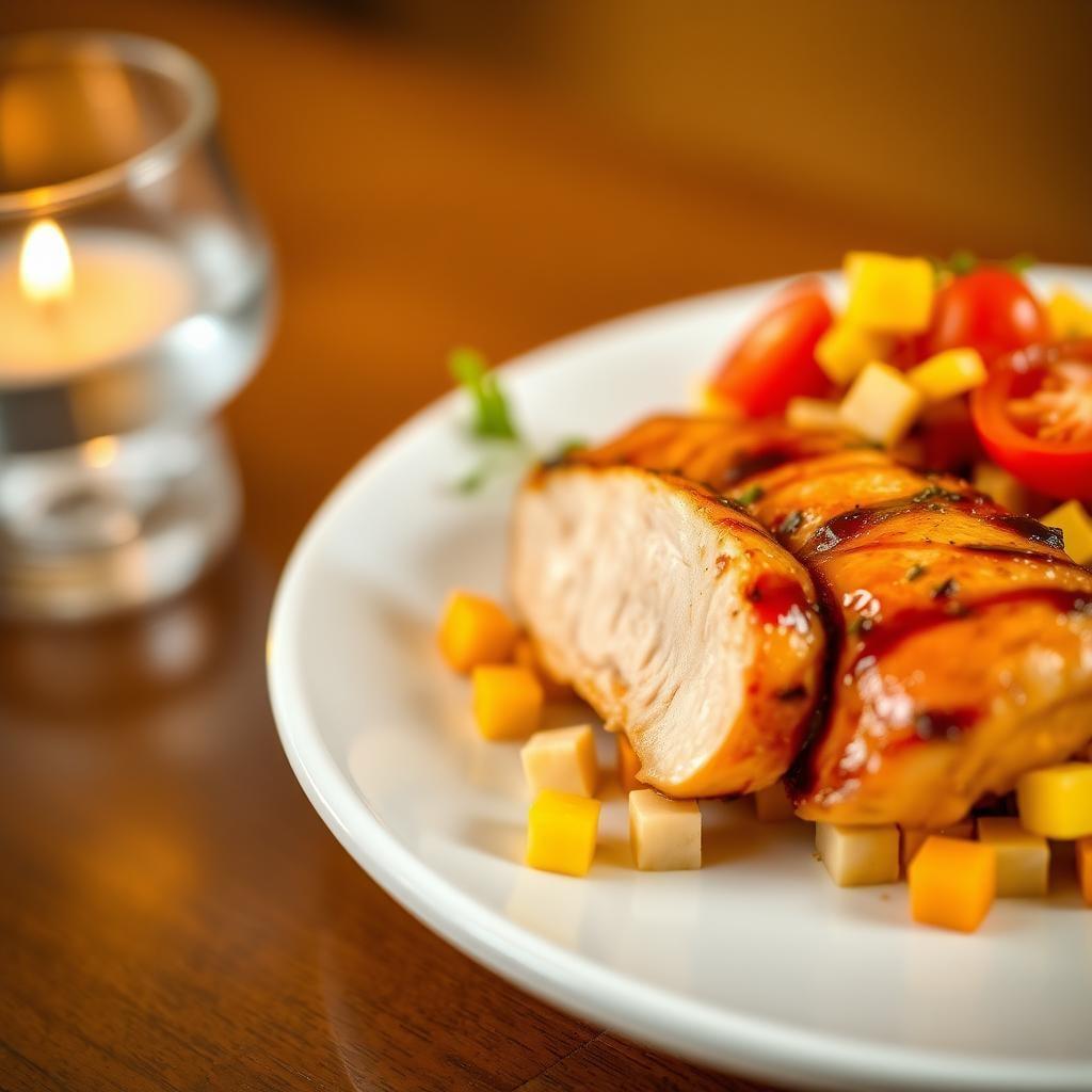 Summer Grilled Honey-Glazed Chicken with Fresh Corn and Tomato Salad Summer Grilled Honey-Glazed Chicken with Fresh Corn and Tomato Salad