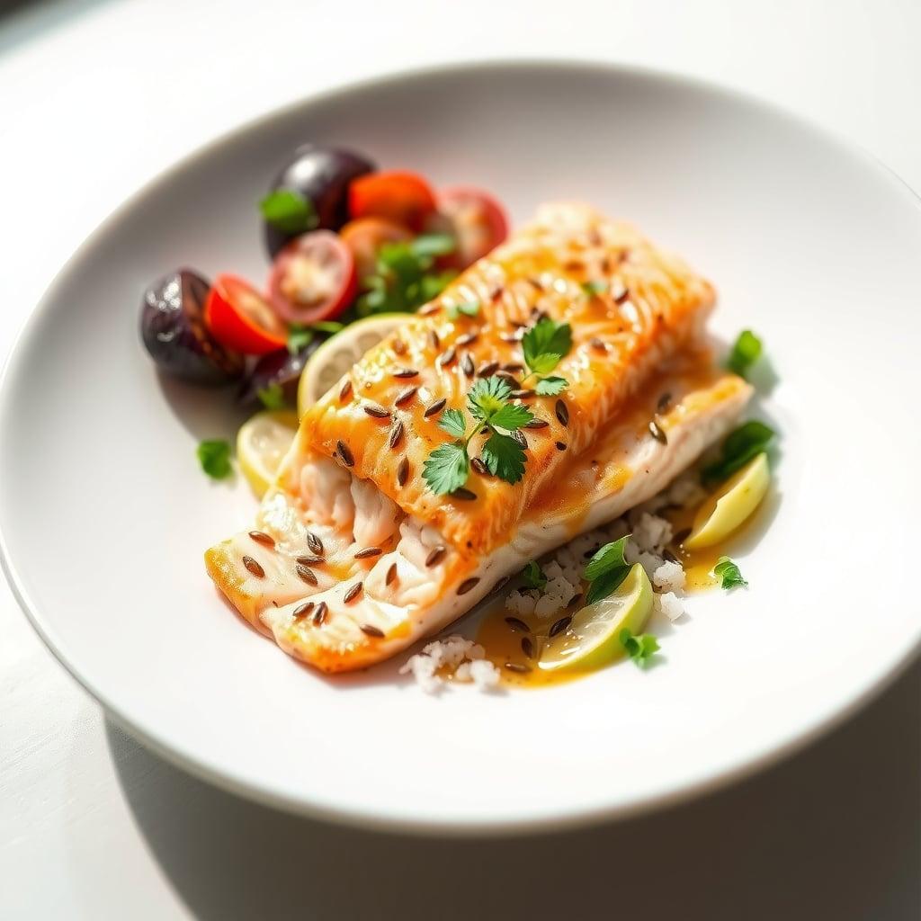 Mediterranean Salmon Bowl with Toasted Cumin-Coriander Vinaigrette Mediterranean Salmon Bowl with Toasted Cumin-Coriander Vinaigrette