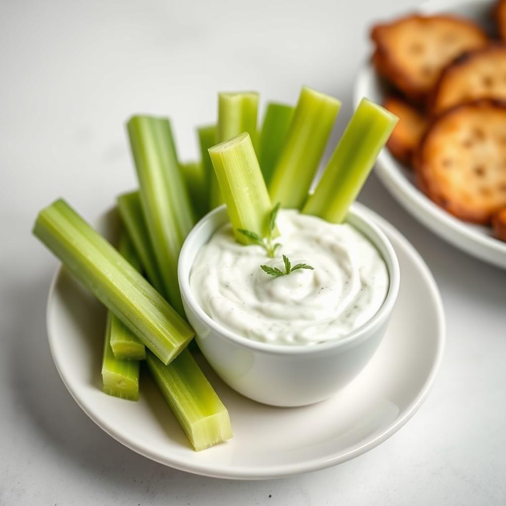 Celery Sticks with Herb Cream Cheese Dip