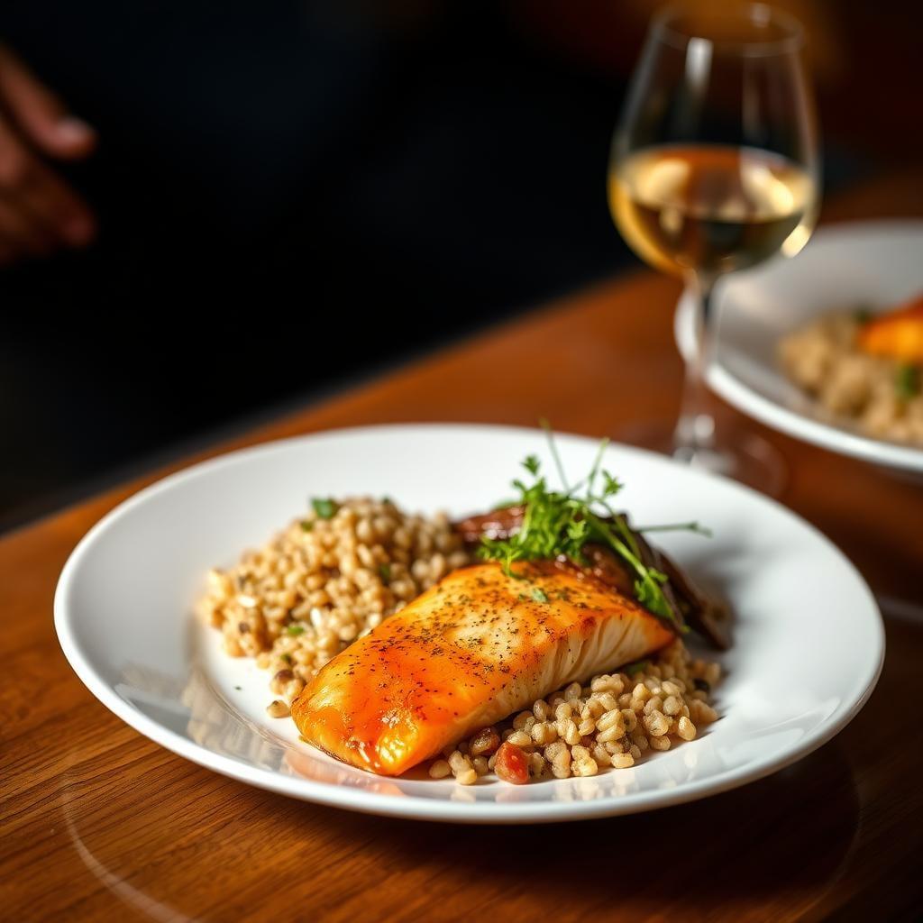 Maple-Glazed Salmon with Quinoa Pilaf Maple-Glazed Salmon with Quinoa Pilaf