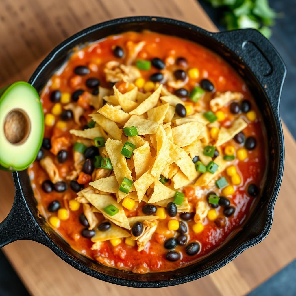Creamy Chicken and Corn Enchilada Skillet Creamy Chicken and Corn Enchilada Skillet