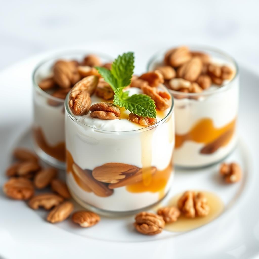 Greek Yogurt Parfait with Honey and Toasted Nuts Greek Yogurt Parfait with Honey and Toasted Nuts