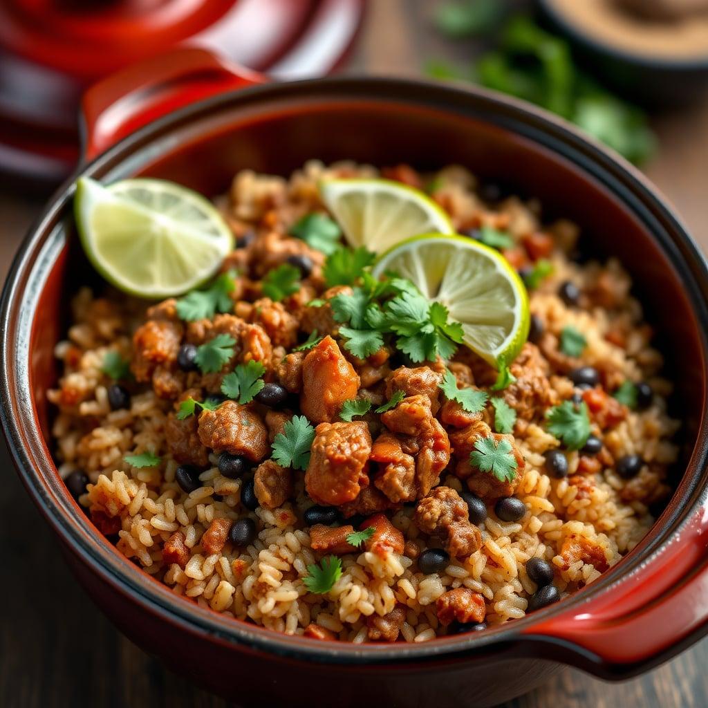 One-Pot Spicy Southwestern Beef and Black Bean Rice One-Pot Spicy Southwestern Beef and Black Bean Rice