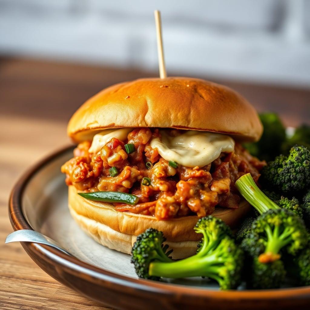 Sweet and Savory Turkey Sloppy Joes with Roasted Broccoli Sweet and Savory Turkey Sloppy Joes with Roasted Broccoli
