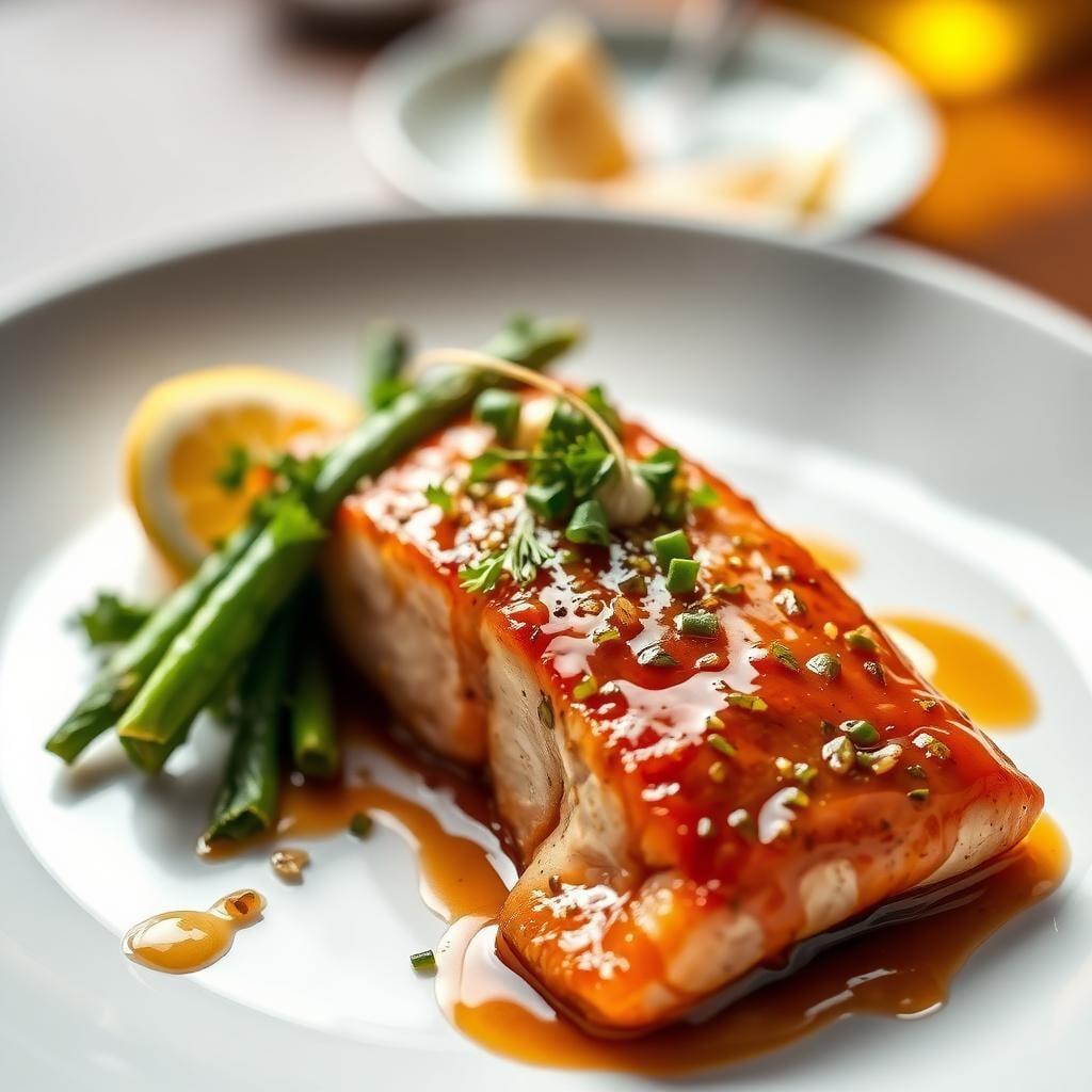 Honey-Garlic Glazed Salmon Honey-Garlic Glazed Salmon