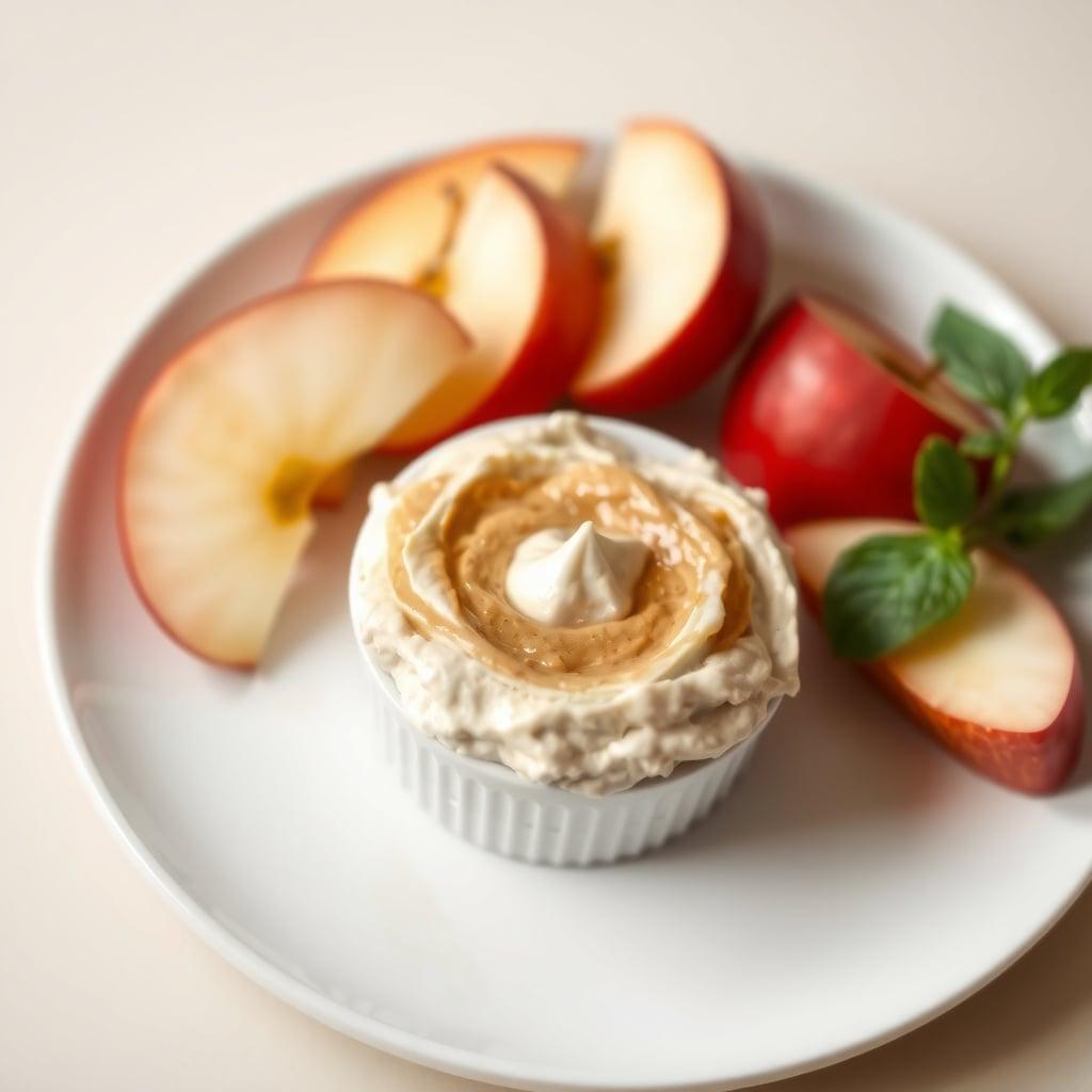 Whipped Peanut Butter Dip with Apple Slices Whipped Peanut Butter Dip with Apple Slices
