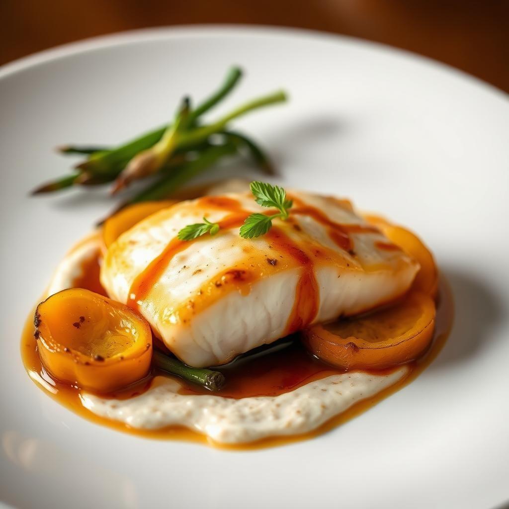Japanese-Style Miso Glazed Fish with Roasted Kabocha Japanese-Style Miso Glazed Fish with Roasted Kabocha