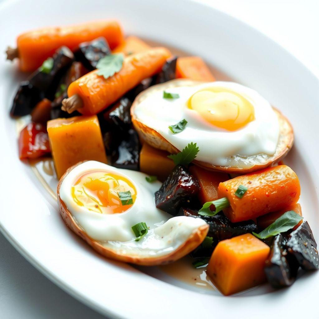 Korean-Style Soy-Braised Potatoes & Carrots with Jammy Eggs Korean-Style Soy-Braised Potatoes & Carrots with Jammy Eggs