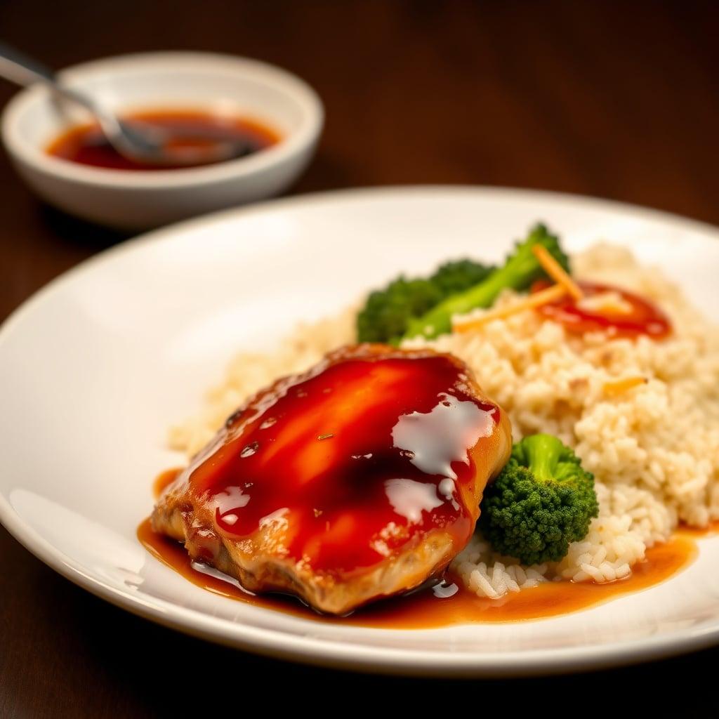 Honey-Glazed Teriyaki Chicken Thighs with Sesame Broccoli and Coconut Rice Honey-Glazed Teriyaki Chicken Thighs with Sesame Broccoli and Coconut Rice