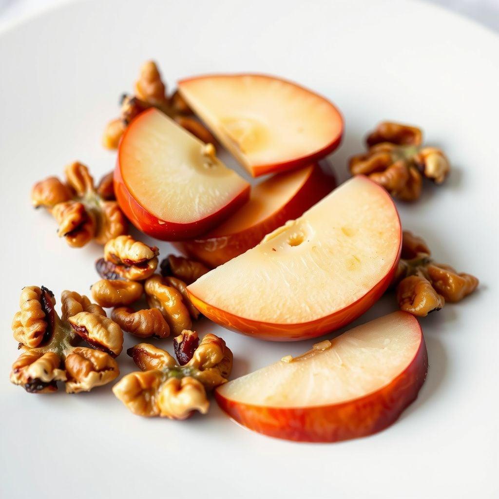 Swiss Cheese & Apple Slices with Toasted Walnuts Swiss Cheese & Apple Slices with Toasted Walnuts
