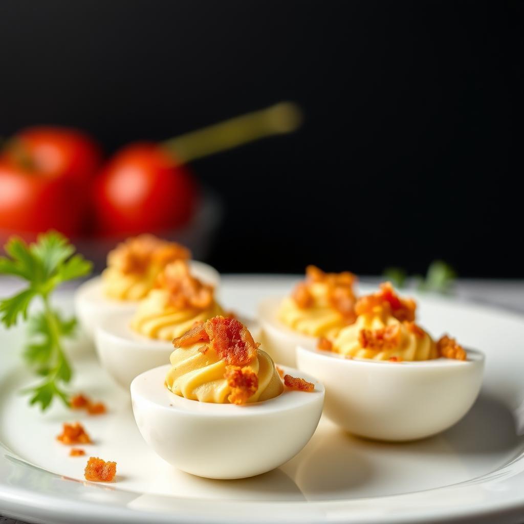 Deviled Eggs with Bacon Crumbles Deviled Eggs with Bacon Crumbles