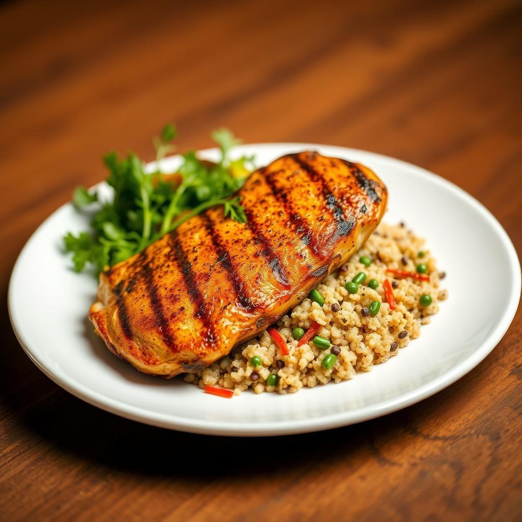 Spice-Rubbed Grilled Chicken with Quinoa Pilaf Spice-Rubbed Grilled Chicken with Quinoa Pilaf