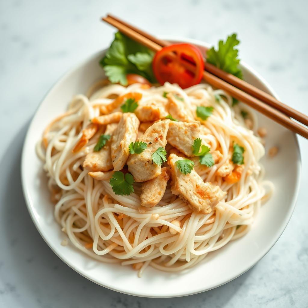 Vietnamese-Style Cold Rice Noodle Salad with Lemongrass Chicken Vietnamese-Style Cold Rice Noodle Salad with Lemongrass Chicken