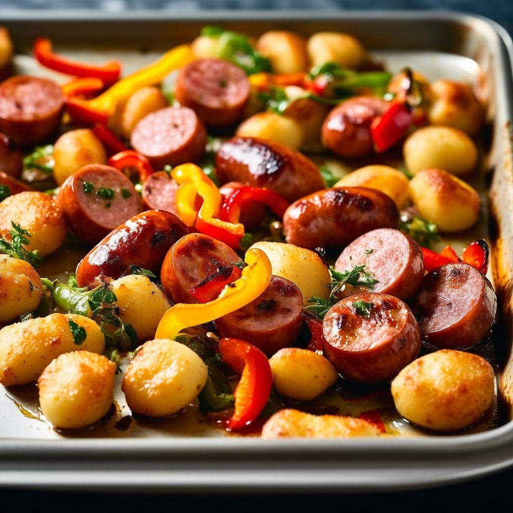 Sheet Pan Italian Sausage and Gnocchi with Bell Peppers Sheet Pan Italian Sausage and Gnocchi with Bell Peppers
