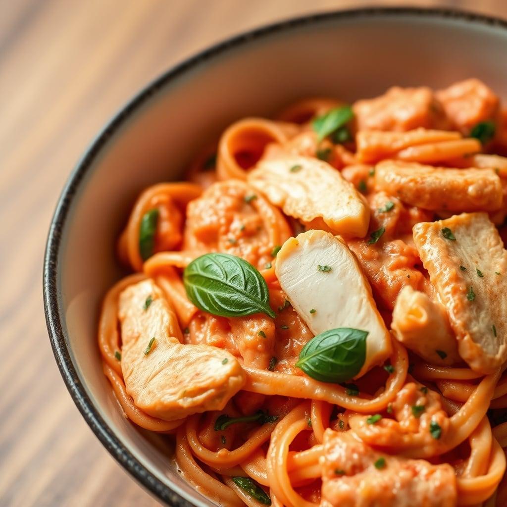 Creamy Tomato Chicken Pasta with Hidden Spinach Creamy Tomato Chicken Pasta with Hidden Spinach
