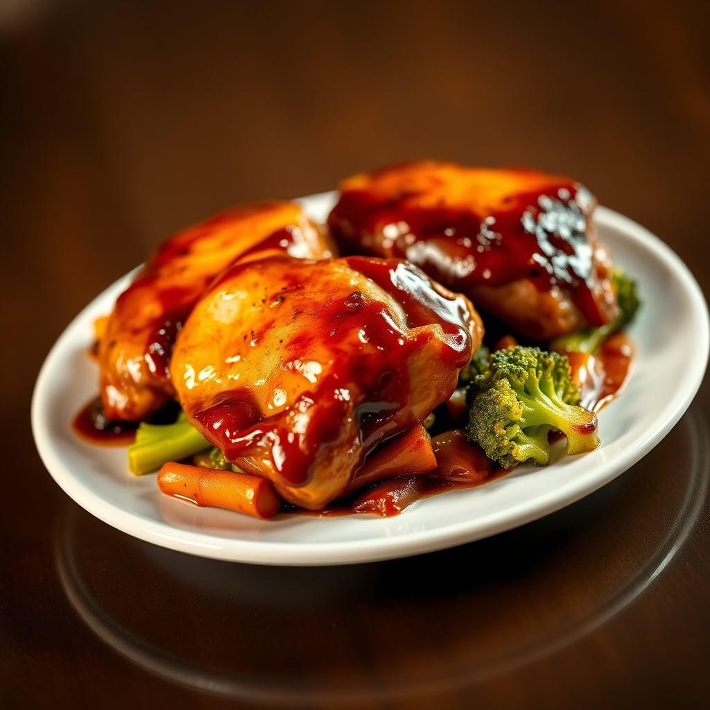 Asian-Inspired Glazed Chicken Thighs with Ginger Broccoli Stir-Fry
