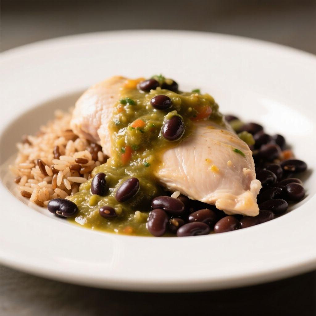 Instant Pot Salsa Verde Chicken with Black Beans and Rice Instant Pot Salsa Verde Chicken with Black Beans and Rice
