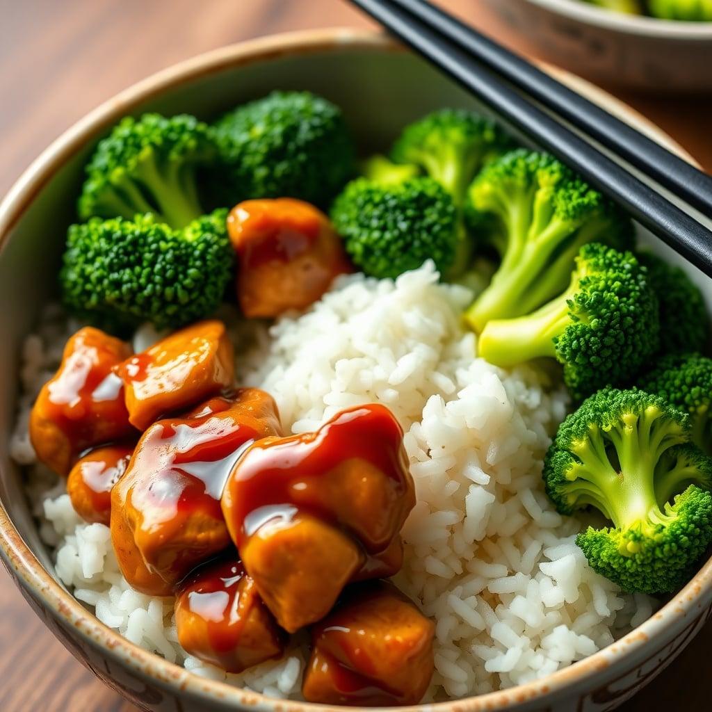 Mild Teriyaki Chicken and Broccoli Rice Bowls Mild Teriyaki Chicken and Broccoli Rice Bowls