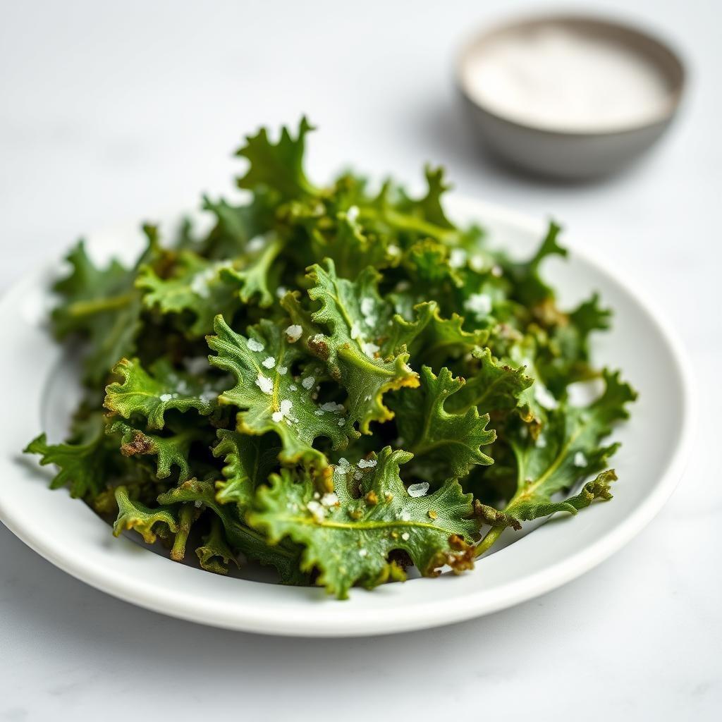 Baked Kale Chips with Sea Salt