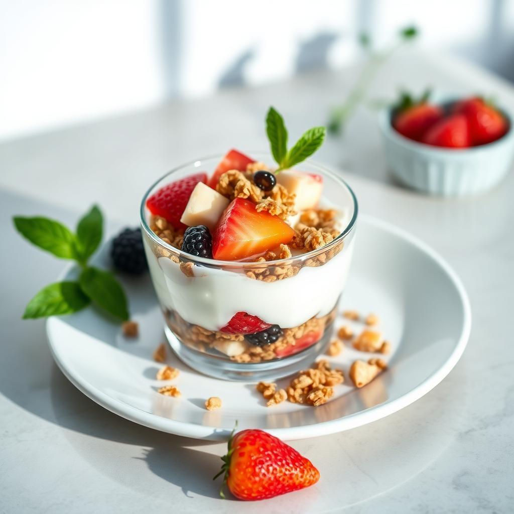 Greek Yogurt Parfait with Homemade Granola & Stone Fruit Greek Yogurt Parfait with Homemade Granola & Stone Fruit