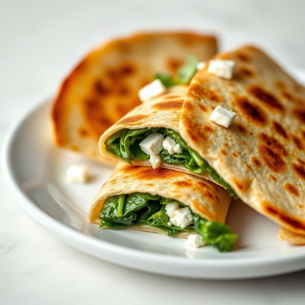 Spinach and Feta Quesadilla Spinach and Feta Quesadilla