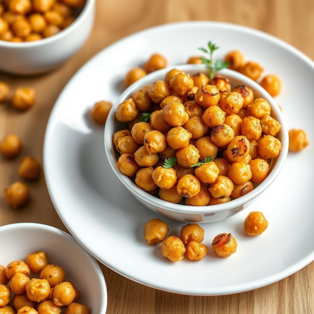 Crunchy Roasted Chickpeas with Protein Boost Crunchy Roasted Chickpeas with Protein Boost