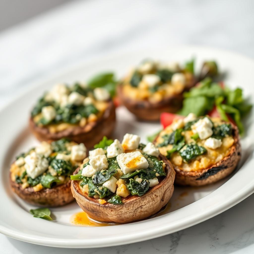 Spinach & Feta Stuffed Portobello Mushrooms Spinach & Feta Stuffed Portobello Mushrooms