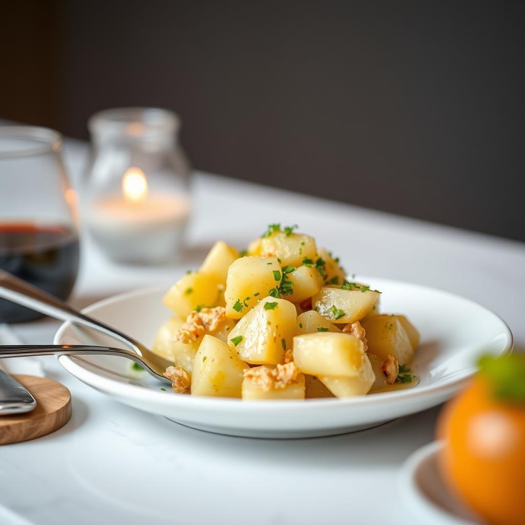 Warm German-Style Potato Salad with Mustard Vinaigrette Warm German-Style Potato Salad with Mustard Vinaigrette