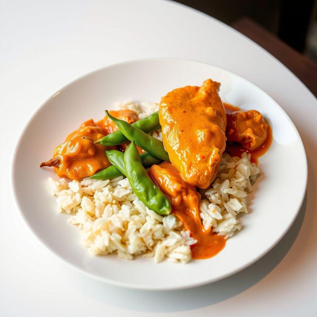 Mild 30-Minute Butter Chicken with Rice Mild 30-Minute Butter Chicken with Rice