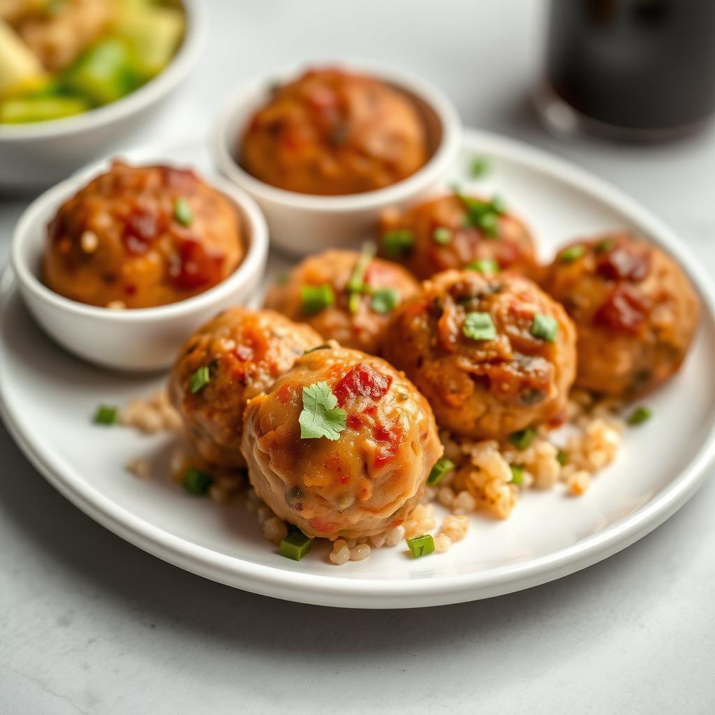 Savory Turkey Meatballs with Quinoa Savory Turkey Meatballs with Quinoa
